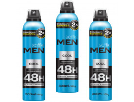 Kit 3 Desodorante Aerosol Men Cool Soffie - 300ml | New Old Man